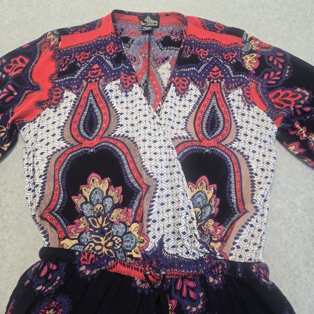 Angie Red and Black Patterned Romper - Picture 3 of 16